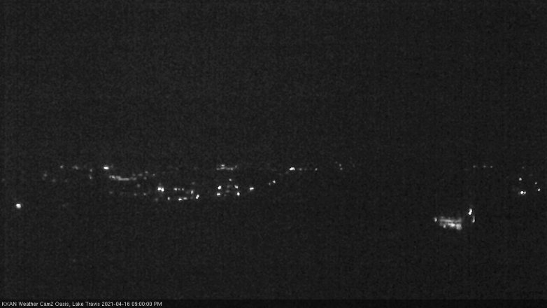 Lake Travis webcam, April 16, 2021 9:00 PM CT