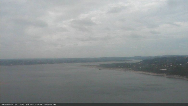 Lake Travis webcam, April 17, 2021 9:00 AM CT