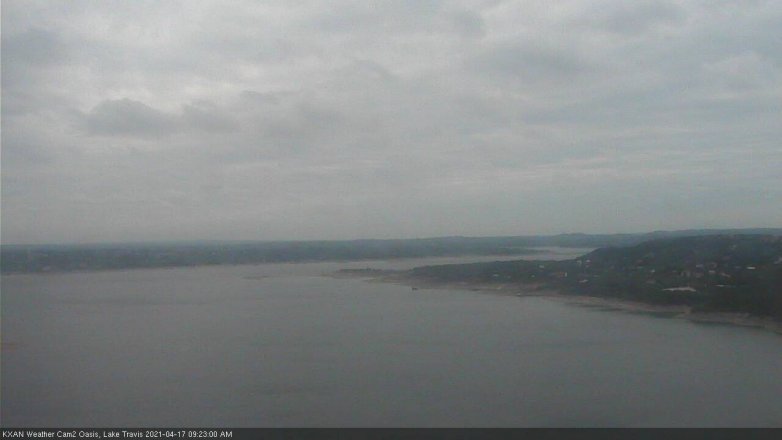 Lake Travis webcam, April 17, 2021 9:25 AM CT