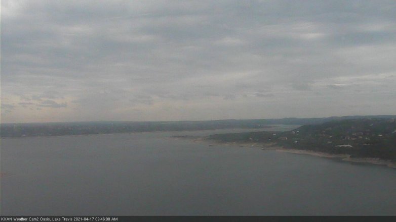 Lake Travis webcam, April 17, 2021 9:45 AM CT