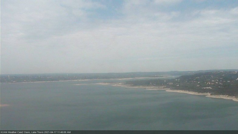 Lake Travis webcam, April 17, 2021 11:45 AM CT