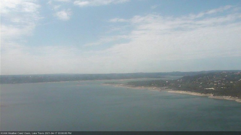 Lake Travis webcam, April 17, 2021 3:00 PM CT