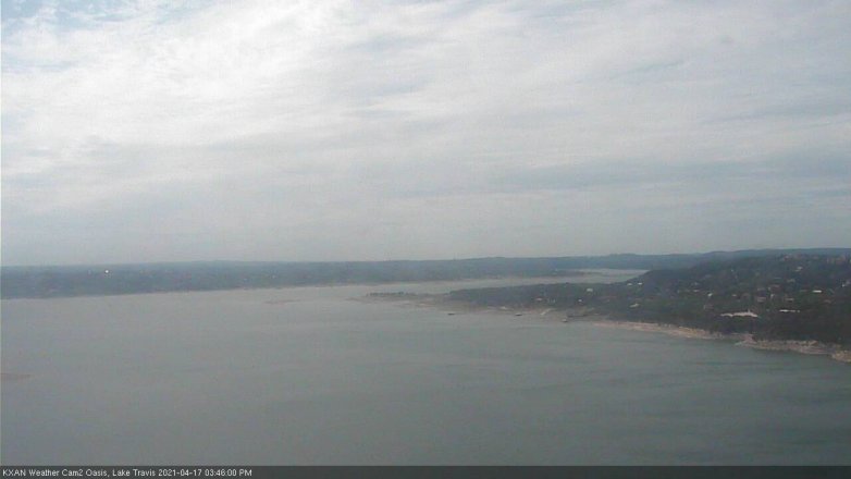 Lake Travis webcam, April 17, 2021 3:45 PM CT