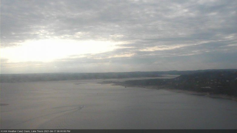 Lake Travis webcam, April 17, 2021 6:00 PM CT