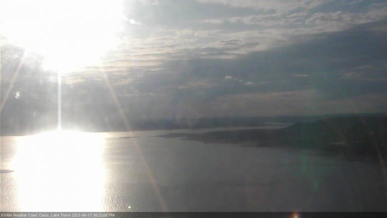 Lake Travis webcam, April 17, 2021 6:25 PM CT