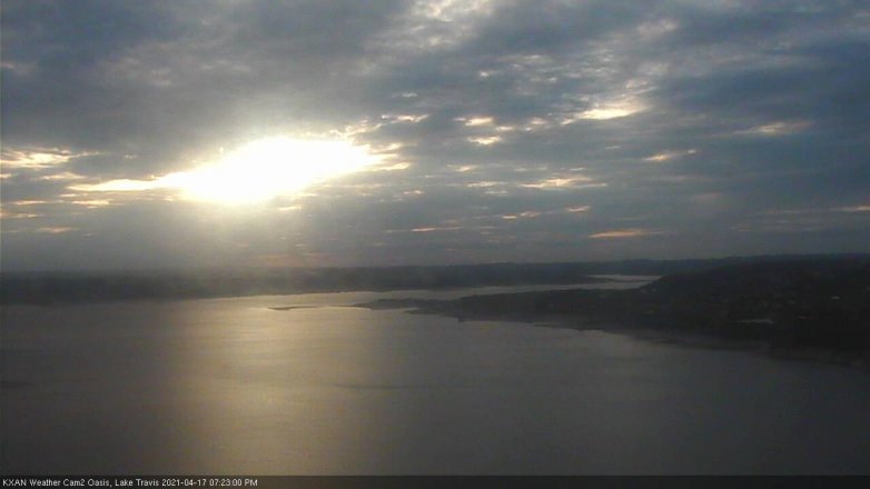 Lake Travis webcam, April 17, 2021 7:25 PM CT
