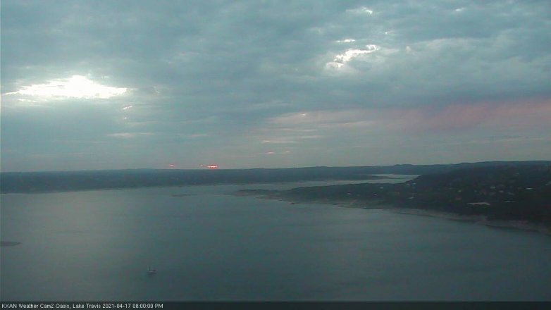 Lake Travis webcam, April 17, 2021 8:00 PM CT