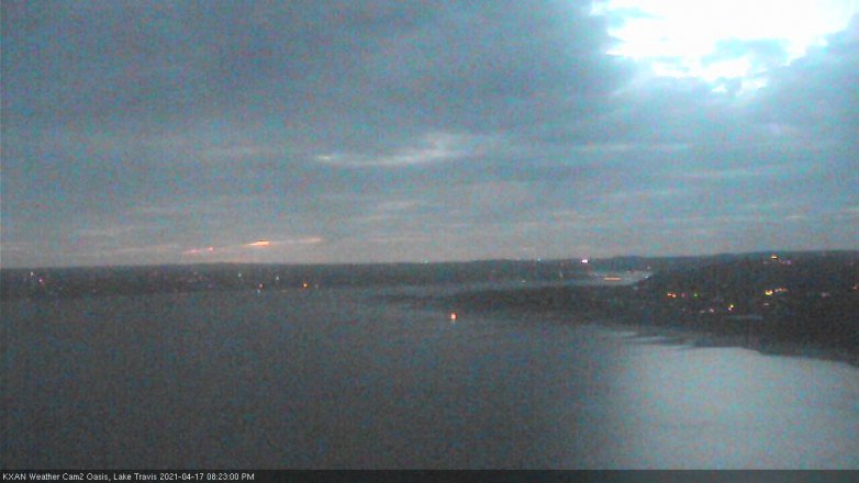 Lake Travis webcam, April 17, 2021 8:25 PM CT