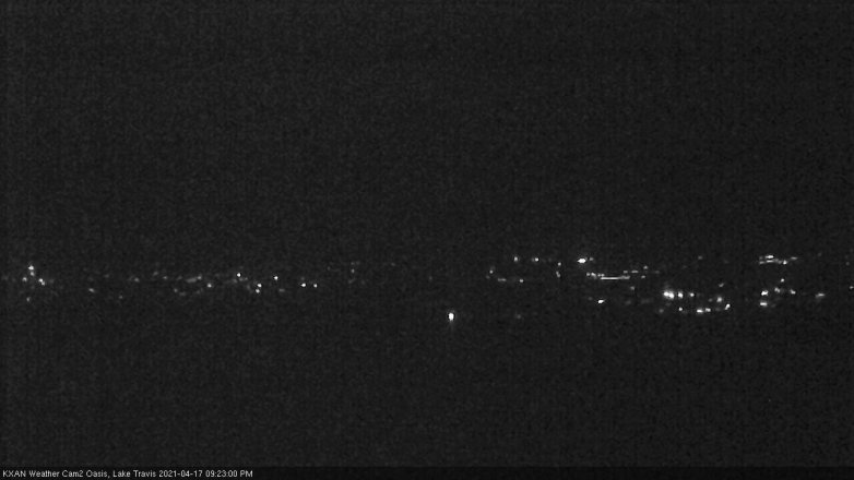 Lake Travis webcam, April 17, 2021 9:25 PM CT