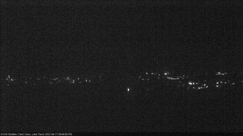 Lake Travis webcam, April 17, 2021 9:45 PM CT
