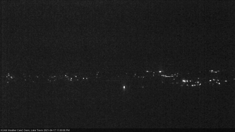 Lake Travis webcam, April 17, 2021 11:00 PM CT