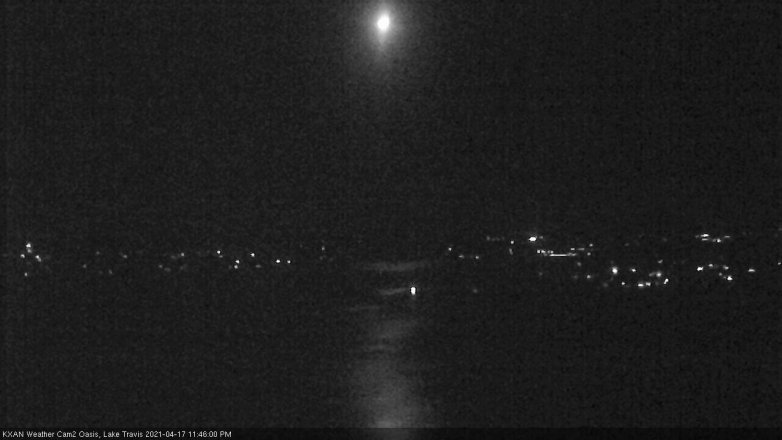 Lake Travis webcam, April 17, 2021 11:45 PM CT