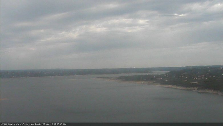 Lake Travis webcam, April 18, 2021 9:00 AM CT