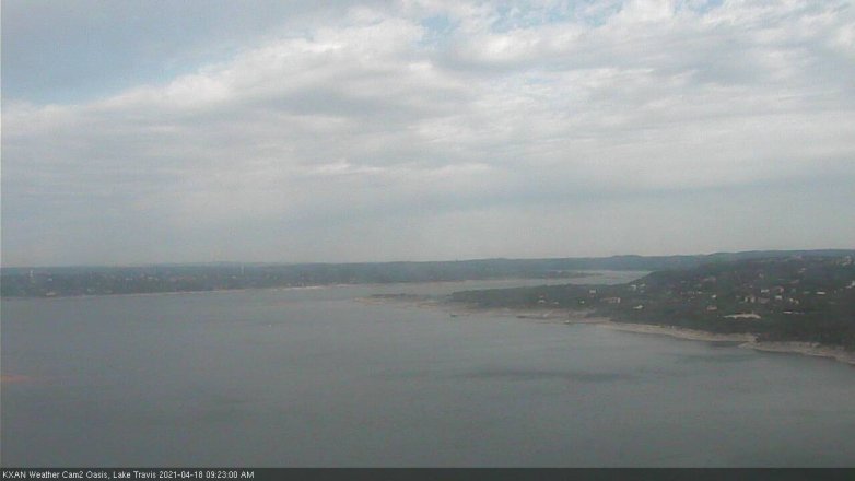 Lake Travis webcam, April 18, 2021 9:25 AM CT