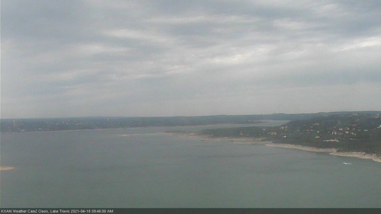 Lake Travis webcam, April 18, 2021 9:45 AM CT