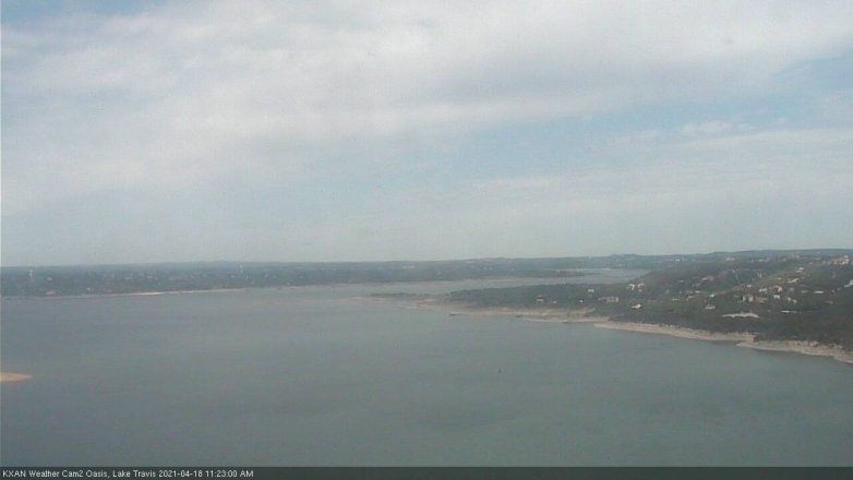 Lake Travis webcam, April 18, 2021 11:25 AM CT
