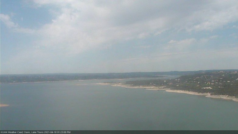 Lake Travis webcam, April 18, 2021 1:25 PM CT