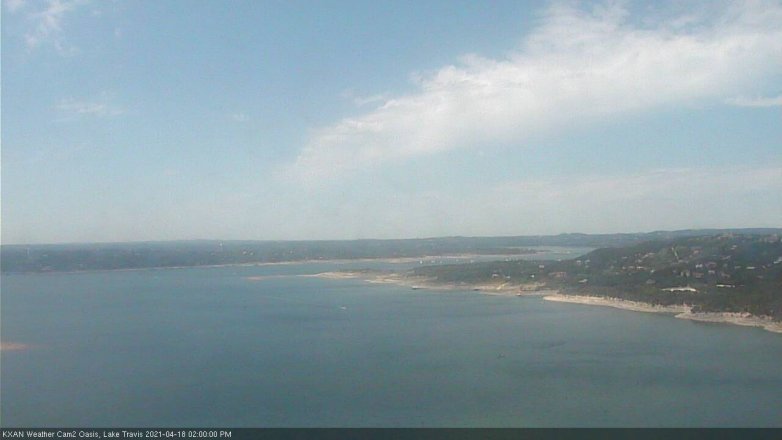 Lake Travis webcam, April 18, 2021 2:00 PM CT