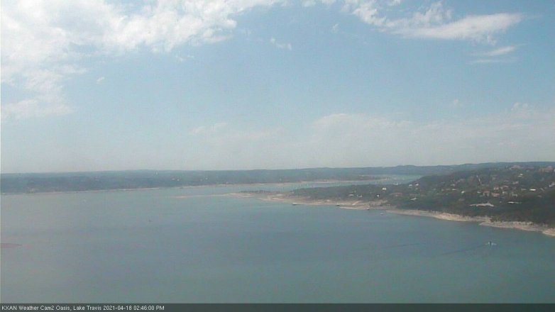 Lake Travis webcam, April 18, 2021 2:45 PM CT