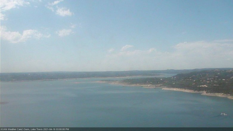 Lake Travis webcam, April 18, 2021 3:00 PM CT