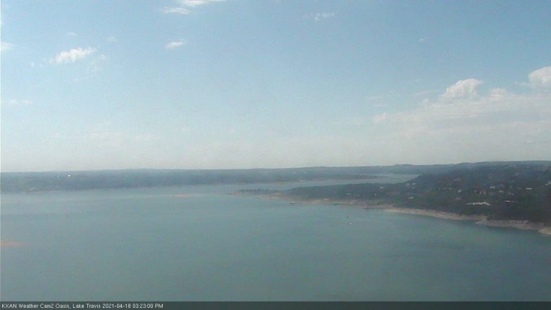 Lake Travis webcam, April 18, 2021 3:25 PM CT