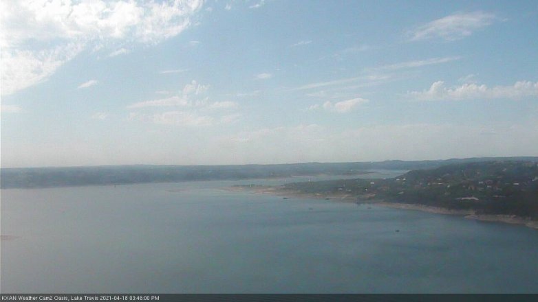 Lake Travis webcam, April 18, 2021 3:45 PM CT