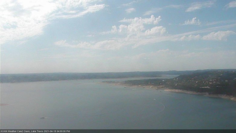 Lake Travis webcam, April 18, 2021 4:00 PM CT