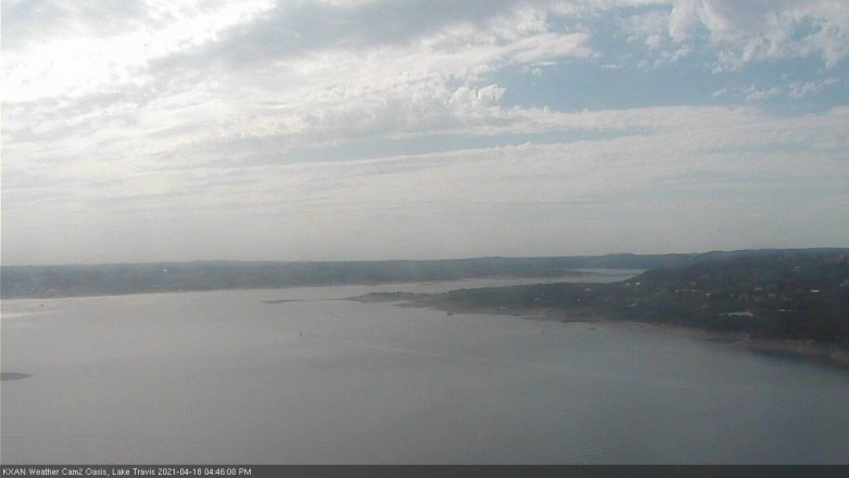 Lake Travis webcam, April 18, 2021 4:45 PM CT
