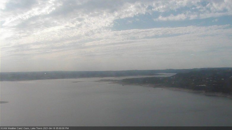 Lake Travis webcam, April 18, 2021 5:00 PM CT