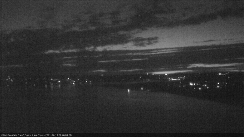 Lake Travis webcam, April 18, 2021 8:45 PM CT