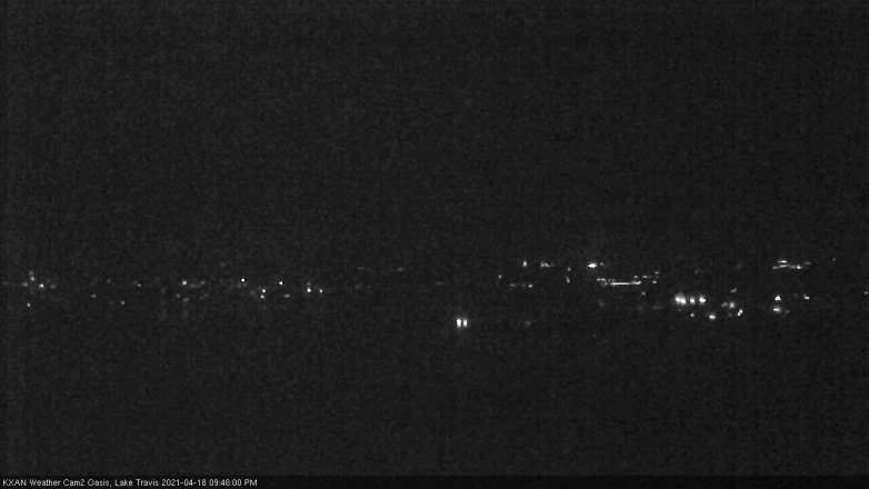 Lake Travis webcam, April 18, 2021 9:45 PM CT