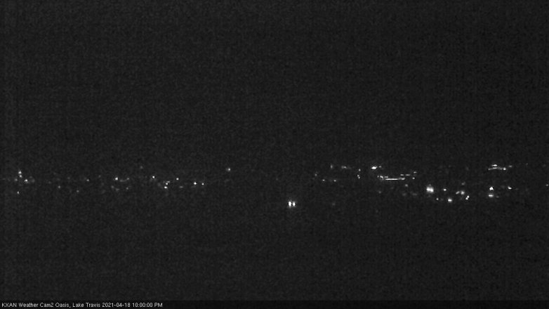 Lake Travis webcam, April 18, 2021 10:00 PM CT