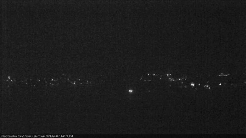 Lake Travis webcam, April 18, 2021 10:45 PM CT