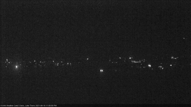 Lake Travis webcam, April 18, 2021 11:00 PM CT