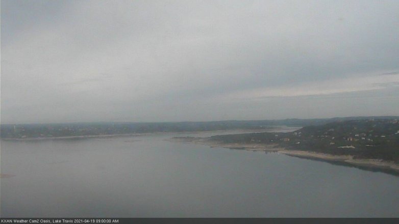Lake Travis webcam, April 19, 2021 9:00 AM CT