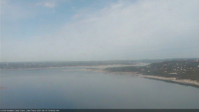 Lake Travis webcam, April 19, 2021 10:45 AM CT