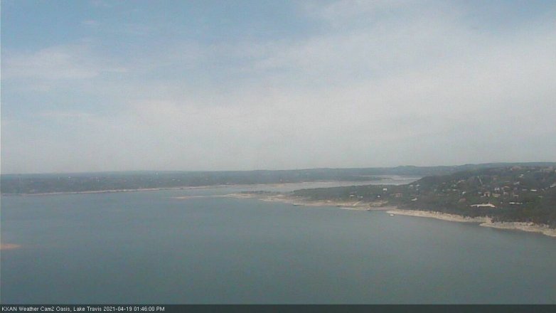 Lake Travis webcam, April 19, 2021 1:45 PM CT
