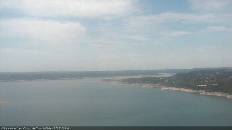 Lake Travis webcam, April 19, 2021 2:25 PM CT