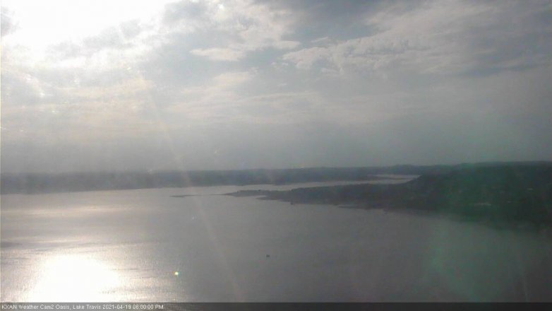 Lake Travis webcam, April 19, 2021 6:00 PM CT