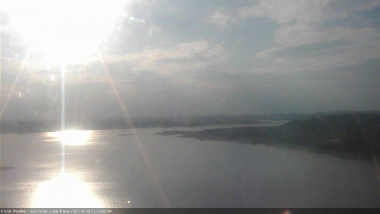 Lake Travis webcam, April 19, 2021 6:25 PM CT
