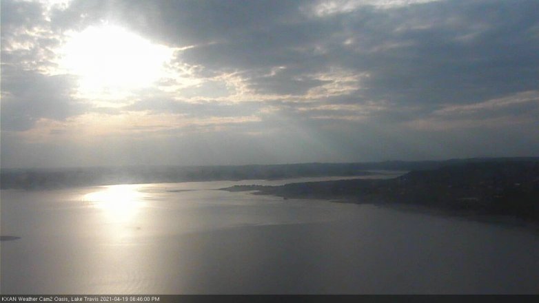 Lake Travis webcam, April 19, 2021 6:45 PM CT