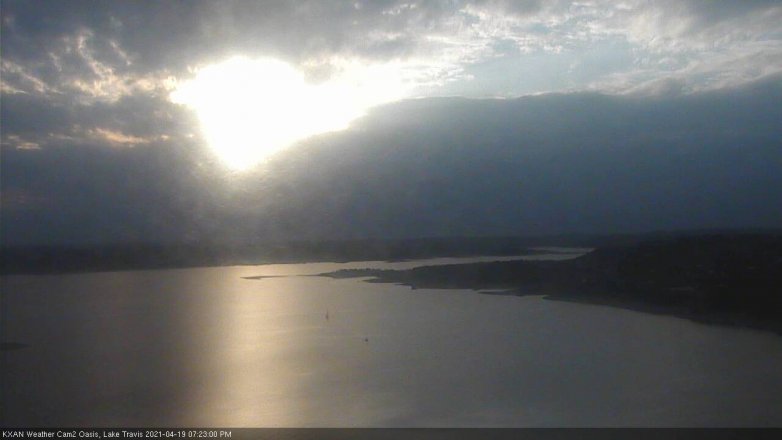 Lake Travis webcam, April 19, 2021 7:25 PM CT