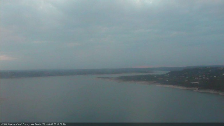 Lake Travis webcam, April 19, 2021 7:45 PM CT