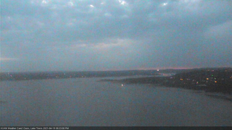 Lake Travis webcam, April 19, 2021 8:25 PM CT