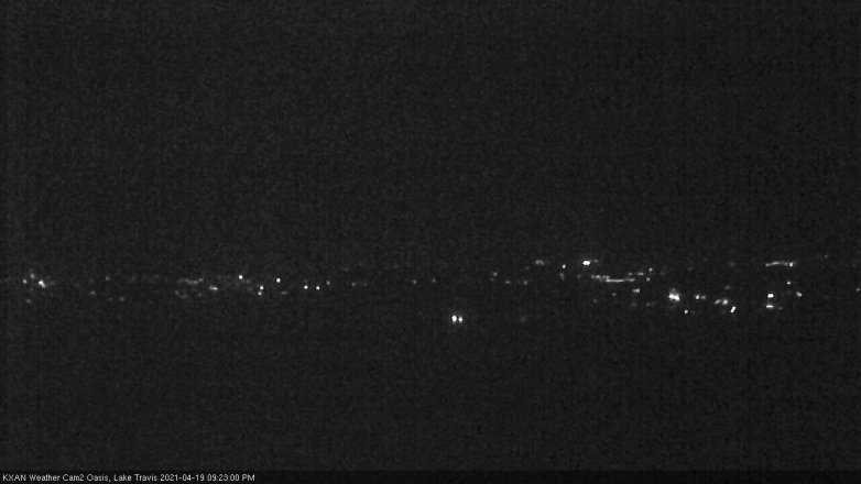 Lake Travis webcam, April 19, 2021 9:25 PM CT