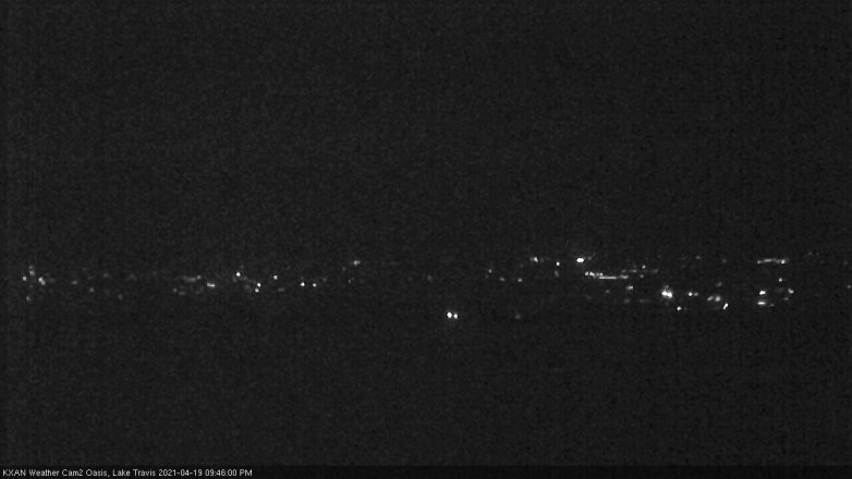 Lake Travis webcam, April 19, 2021 9:45 PM CT