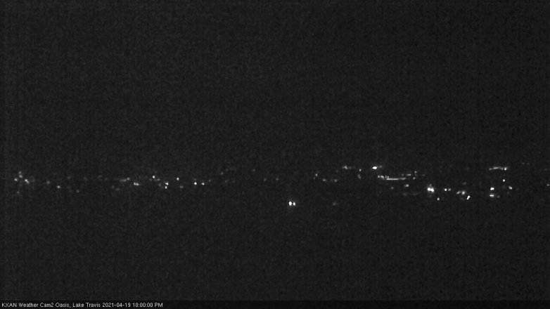 Lake Travis webcam, April 19, 2021 10:00 PM CT