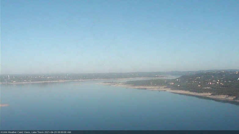 Lake Travis webcam, April 20, 2021 9:00 AM CT