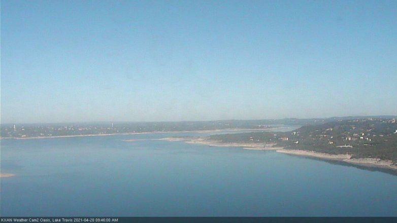Lake Travis webcam, April 20, 2021 9:45 AM CT