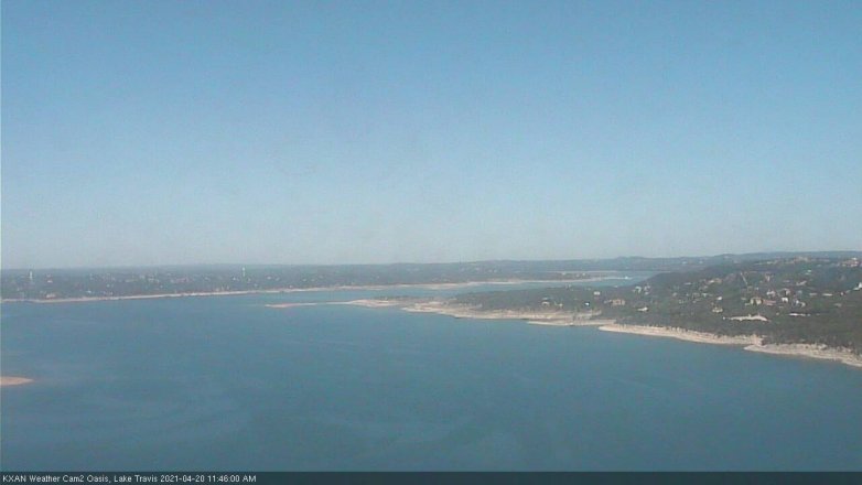 Lake Travis webcam, April 20, 2021 11:45 AM CT